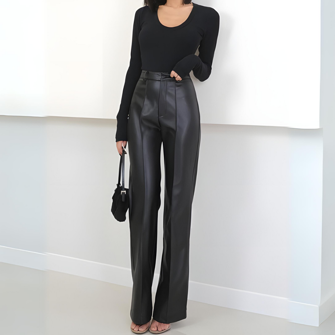 Nova - Broek met hoge taille en verborgen ritssluiting