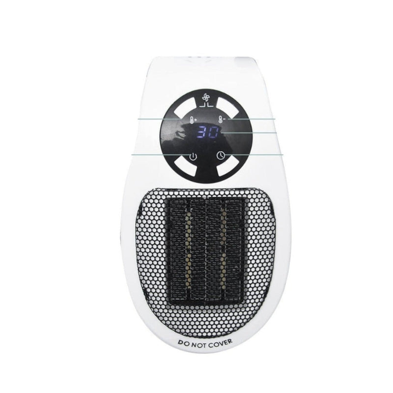 ThermoEase – Compacte Draagbare Verwarming in Wit met Afstandsbediening en Instelbare Temperatuur
