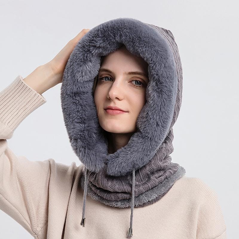 Olivia - Stijlvolle en warme gebreide winterset met capuchon
