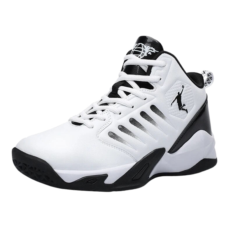Nathan – Basketbalsneakers met Ronde Teen en Vetersluiting