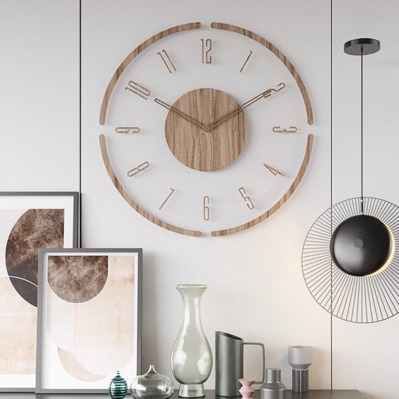 ScandiTime - Stille wandklok met strakke lijnen en minimalistisch ontwerp