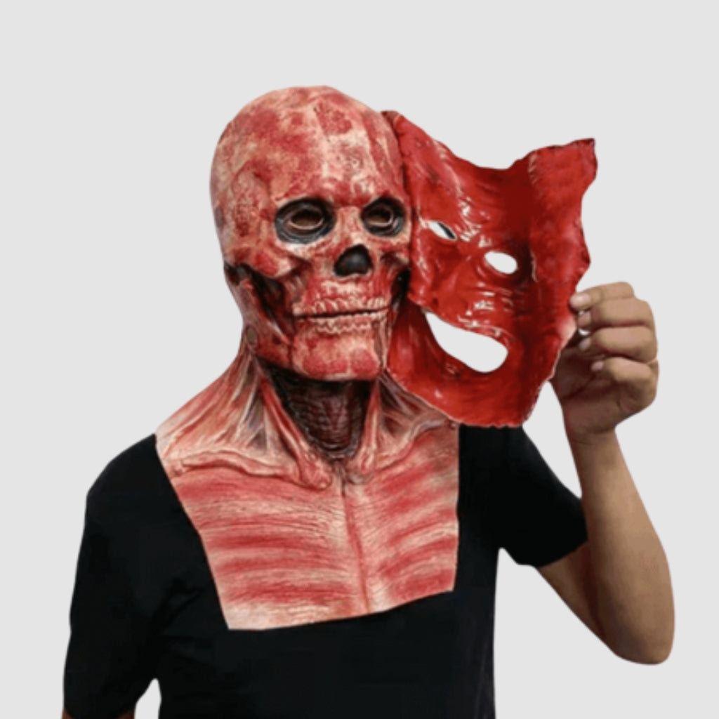 TerrorSkin – Peel Off Halloween Masker met Gelaagd Ontwerp en Beweegbare Kaak