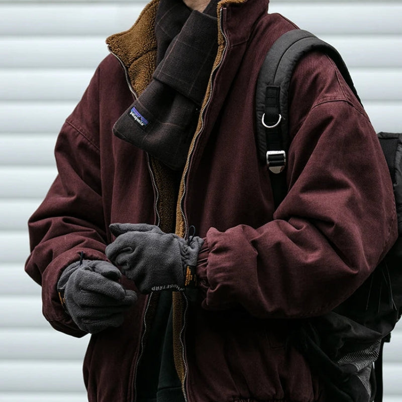 James – Lange mouwen jas met ritssluiting en zijzakken