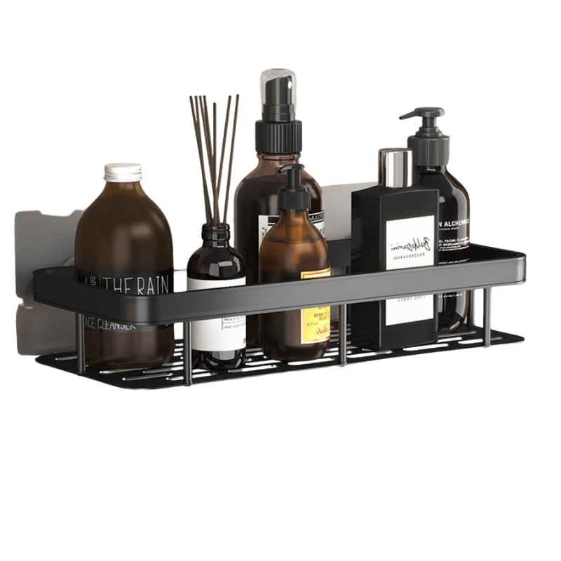 ShelfWise – Badkamer Hoekplank met Boorvrije Installatie en Waterdichte Afwerking