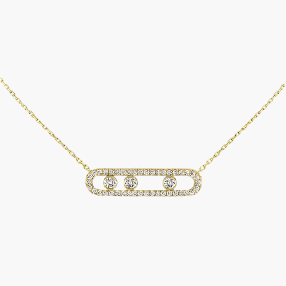Harper - Delicate ketting met drie hangende ronde accenten