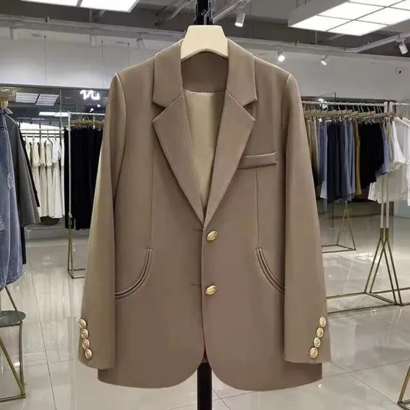 Gloria - Blazer met Lange Mouwen Knoopsluiting en Meerdere Zakken
