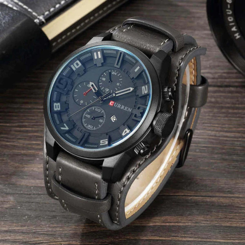 Caleb – Klassiek chronograafhorloge met verstelbare band en nauwkeurige tijdmeting