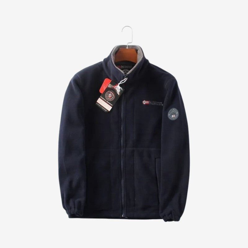 Anthony - Lange Mouw Jack met Staande Kraag en Rits Sluiting