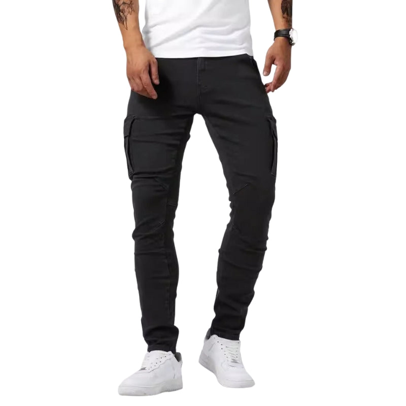 Nathan – Slim Fit Stretch Cargobroek met Meerdere Zakken