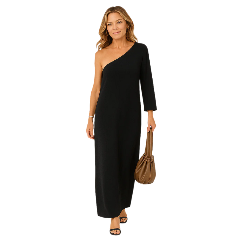 Elena – Asymmetrische maxi-jurk met one-shoulder design