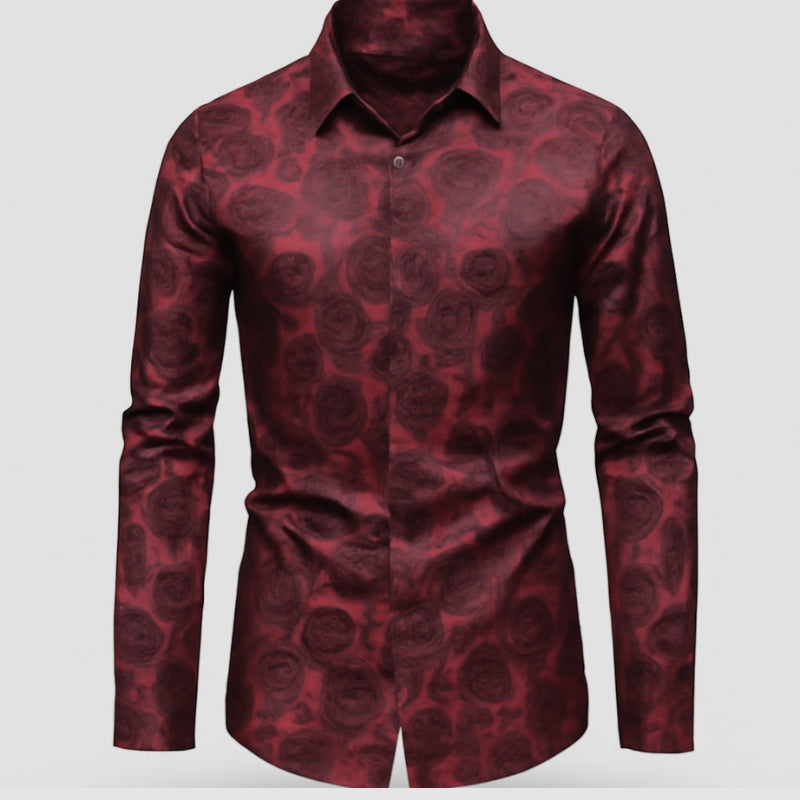 James - Lange Mouwen Shirt met Knoopsluiting en Bloemenprint