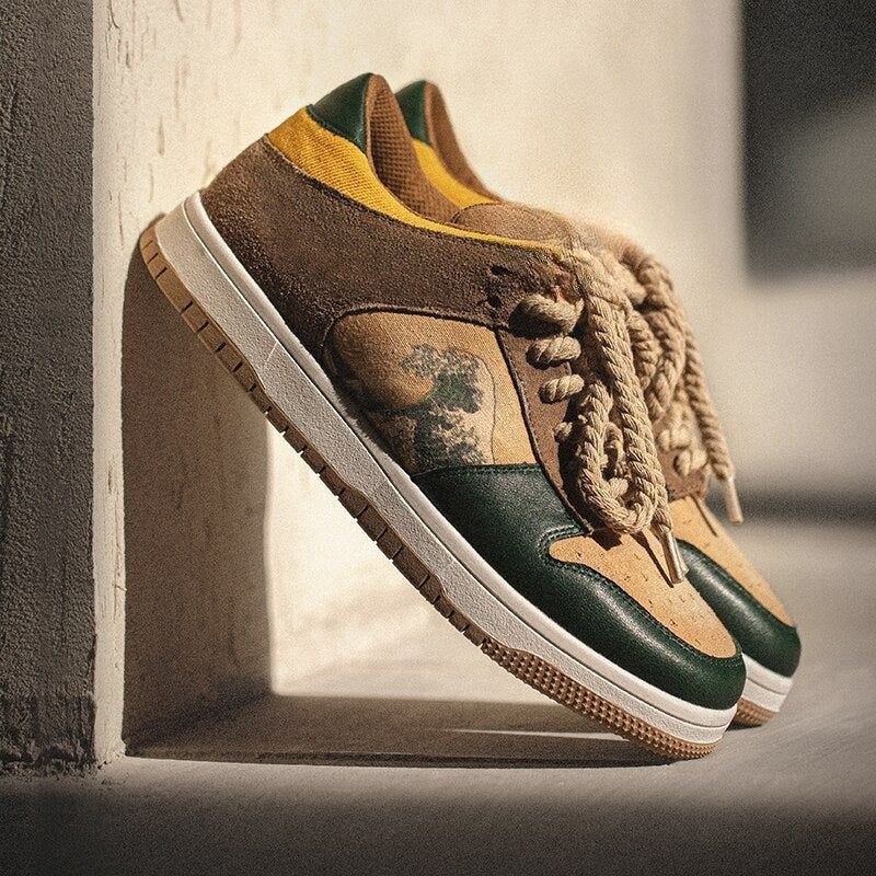 Mark - Ronde Neus Casual Sneakers met Instap en Vetersluiting