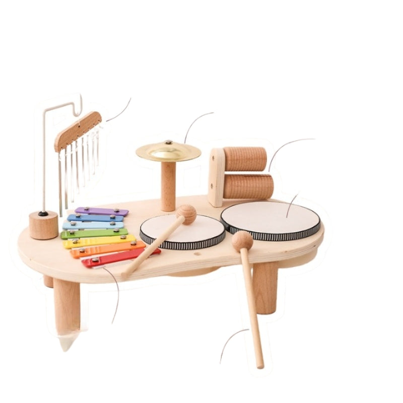 SoundPlay - Peutermuziektafel met xylofoon drums en cimbalen in één speelgoed