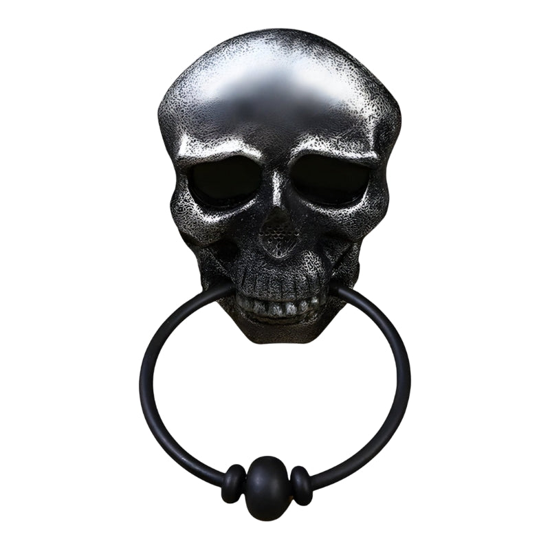 SkullGaze – Klassieke gotische schedel deurklopper met decoratieve ring