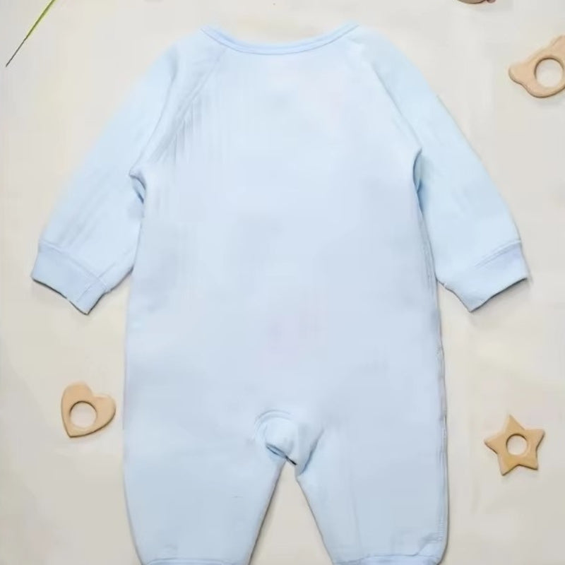 TinySteps - Baby Romper met Lange Mouwen en Geribbelde Details