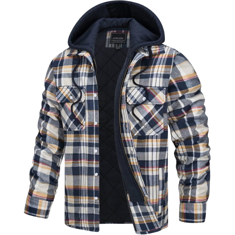 Asher – Hooded Jack met Geruite Patroon en Borstzakken