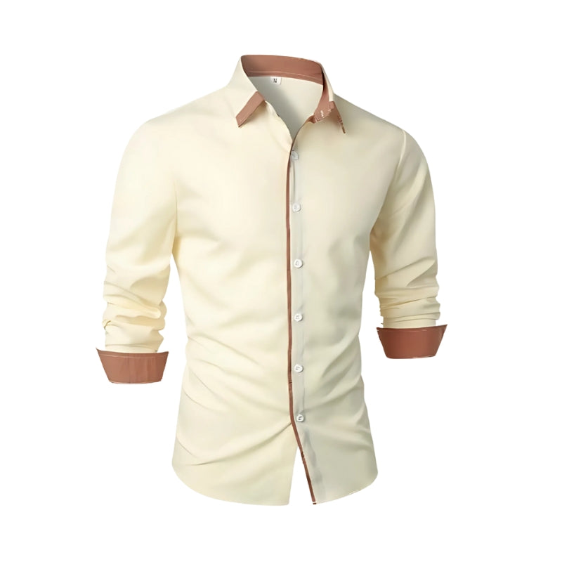 Carter – Klassiek overhemd met lange mouwen en knoopdetails