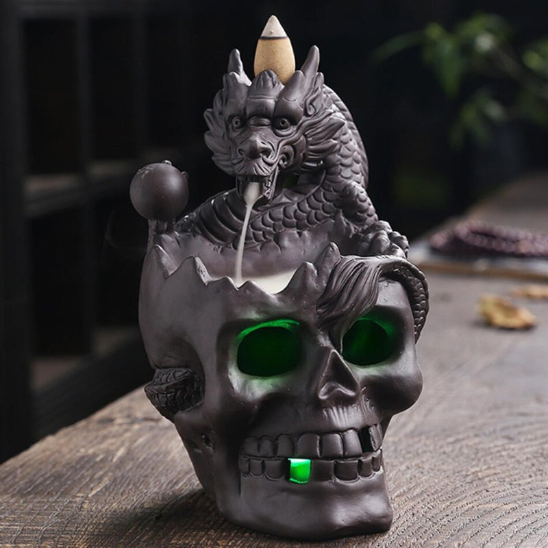 MystiSkull – Decoratieve Schedel Wierookbrander met Mysterieus Rookeffect
