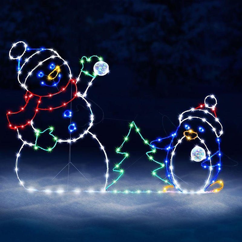 WinterJoy - Sneeuwballengevecht LED-decoratie voor een speelse kerstsfeer