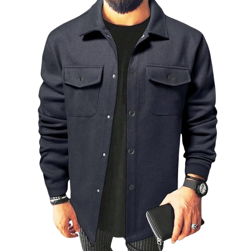 Xander – Modern Overhemdjack met Lange Mouwen en Zakken