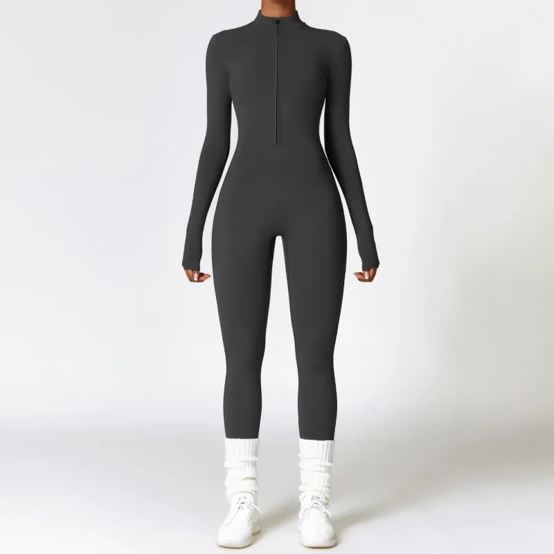 Zoey – Chique jumpsuit met lange mouwen en ritssluiting