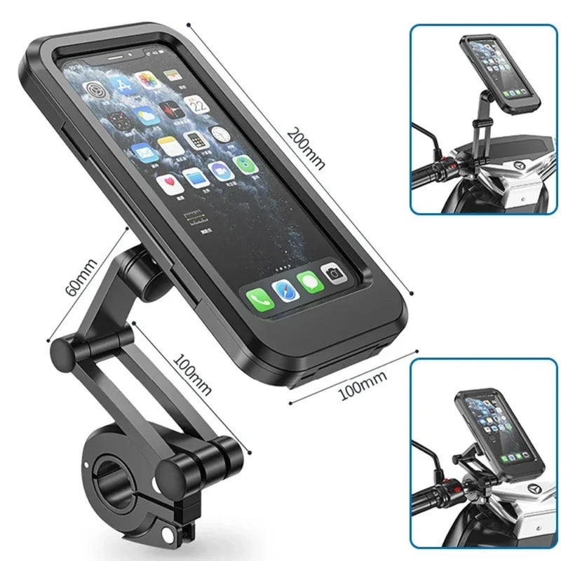 GearHold - Waterdichte GPS-telefoonhouder met 360° zicht en veilige stuurbevestiging
