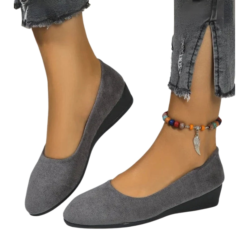 Veda - Stijlvolle Wedge Schoenen met Klassieke Ronde Teen