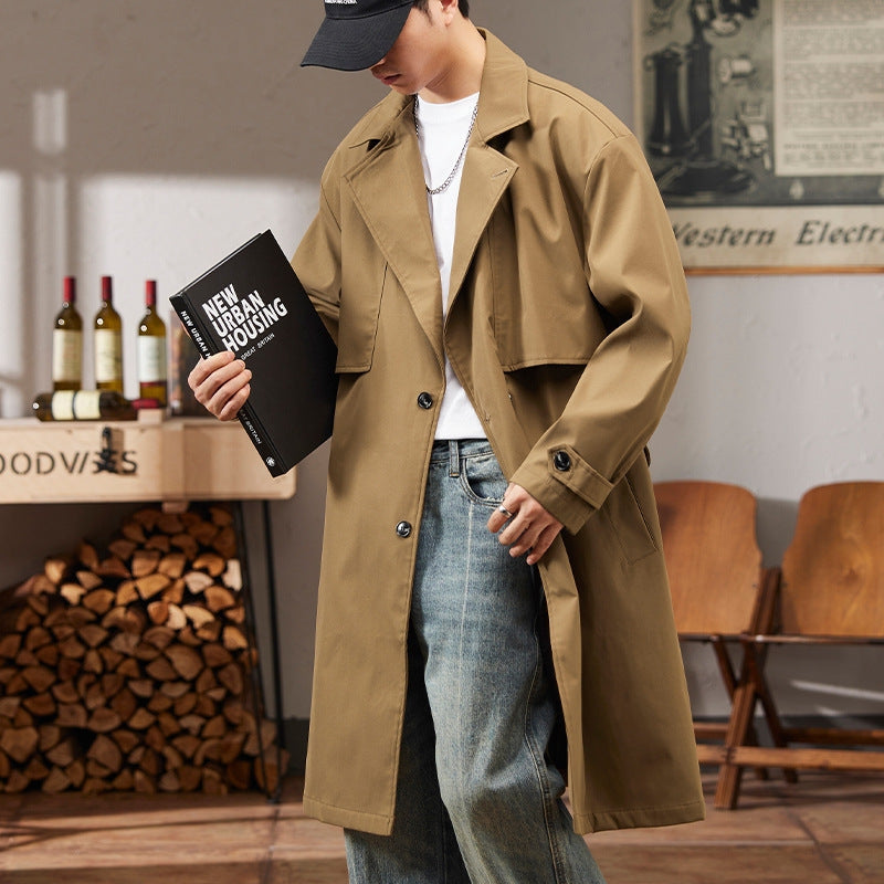 Maxwell – Lange Mouwen Trenchcoat met Knopen en Zakdetail