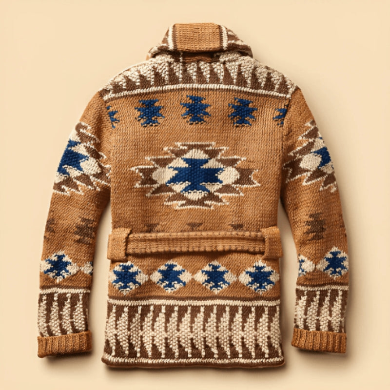 John - Lange Mouwen Cardigan met Tailleband en Knoopsluiting