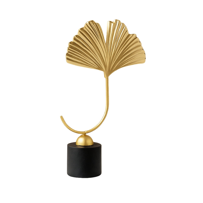 GoldenGrove - Bladsculptuur met waaiervormig silhouet en glad geribbeld oppervlak