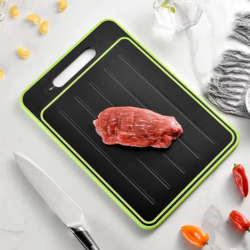 KitchenEdge - Dubbelzijdige Snijplank met Messenslijper en Knoflookpers