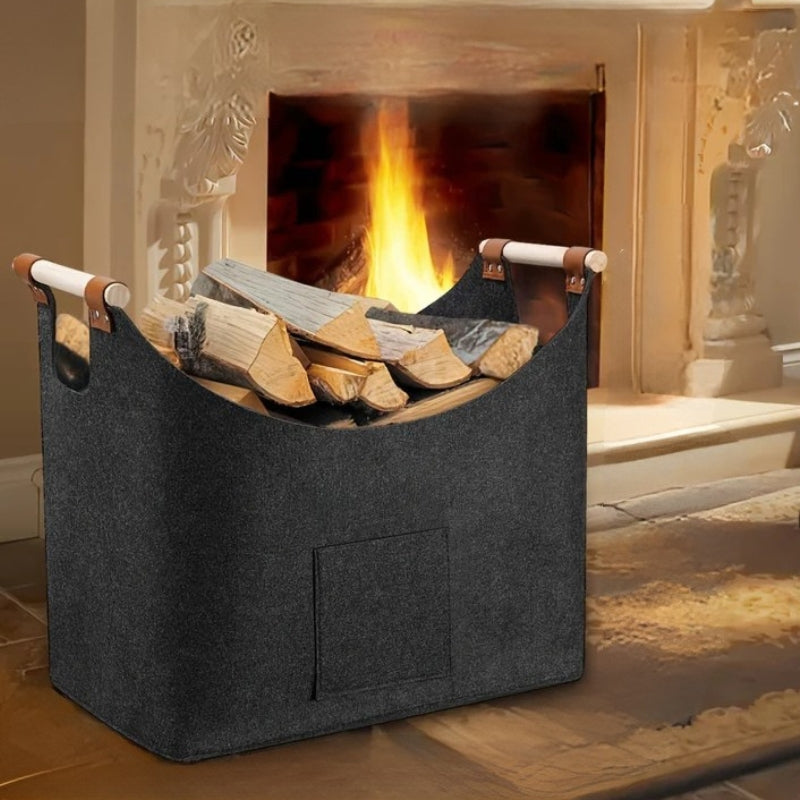 BasketEase – Opvouwbare Opbergmand met Handvat en Zijvak