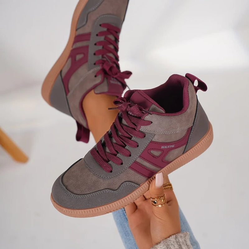 Leony – Sneakers met Zachte Zool en Vetersluiting