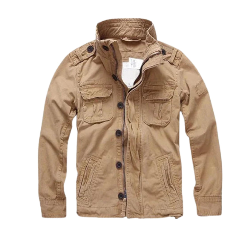 Christian – Lange Mouw Zip Up Jas met Meerdere Zakken