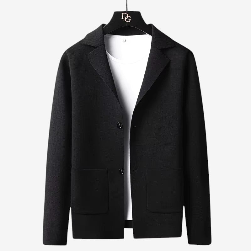 Christian – Langermige Blazer met Kraag en Knapjes