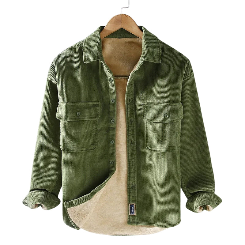 Charles – Casual Corduroy Overhemdjas met Lange Mouwen