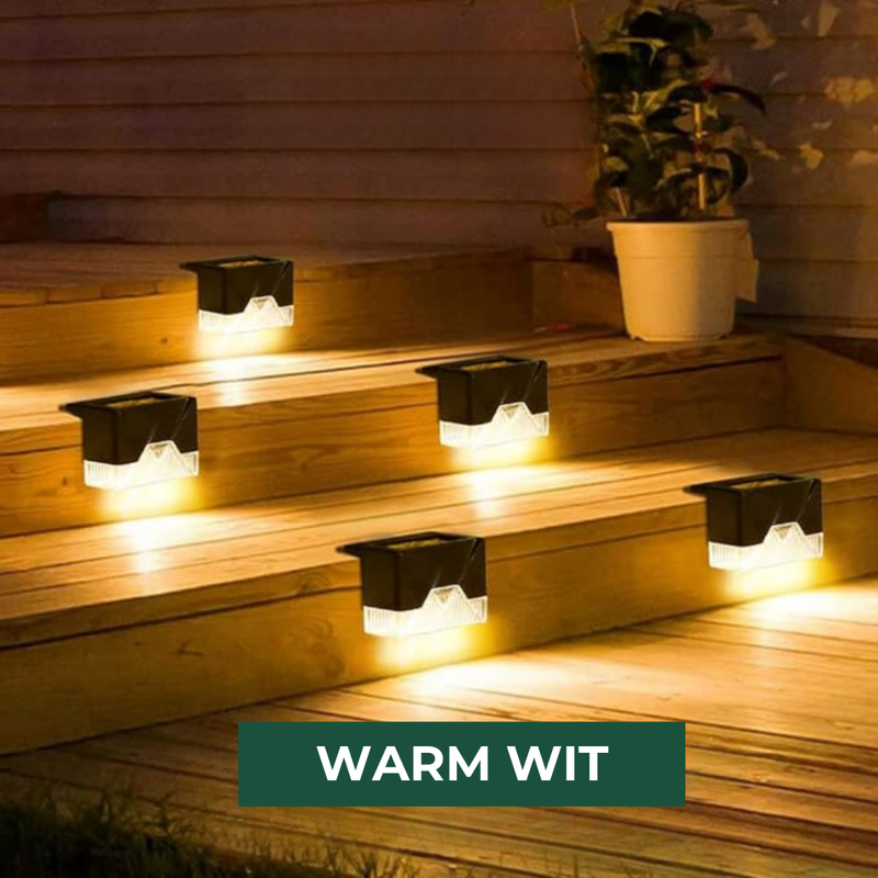 LumiStep – Op zonne-energie werkende trapverlichting voor veiligheid en stijl buitenshuis 1+1 Gratis