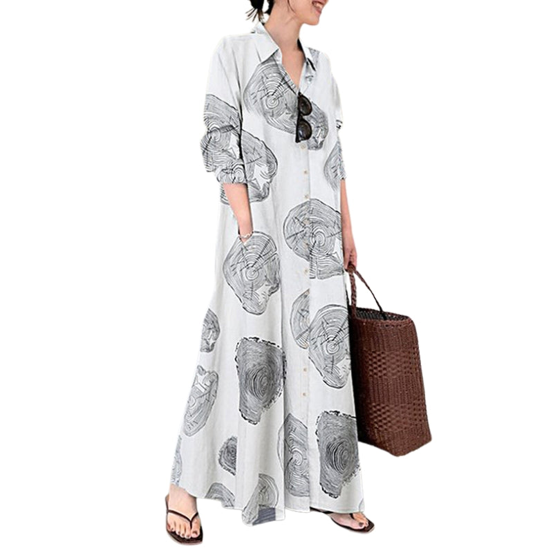 Natalie - Oversized lange jurk met lange mouwen