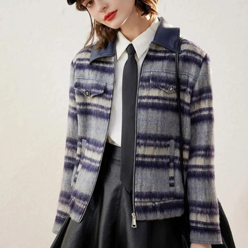 Peyton – Lange Mouwen Jas met Reverskraag en Meerdere Zakjes