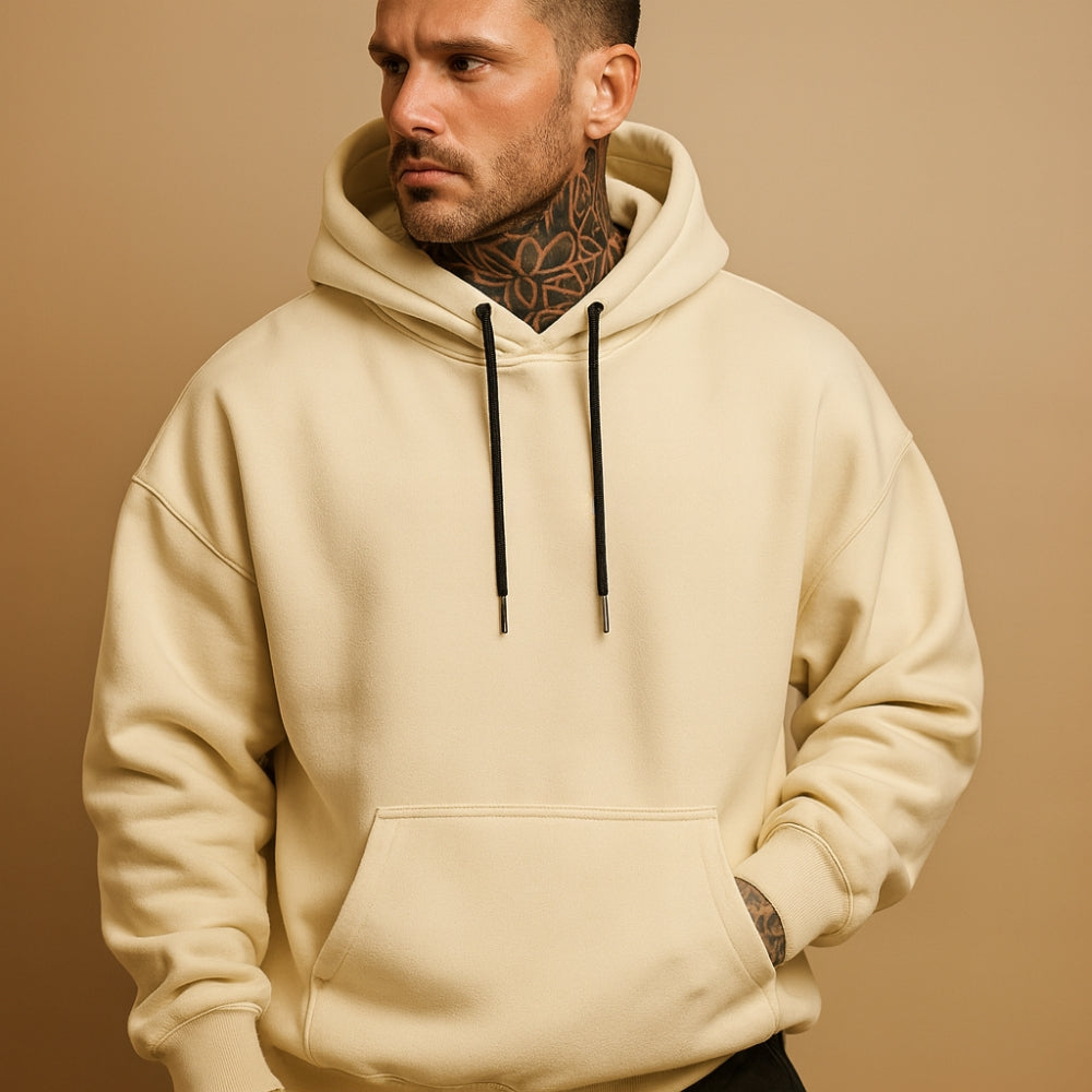 Jeroen – Oversized Hoodie met Trekkoord Capuchon en Zakken