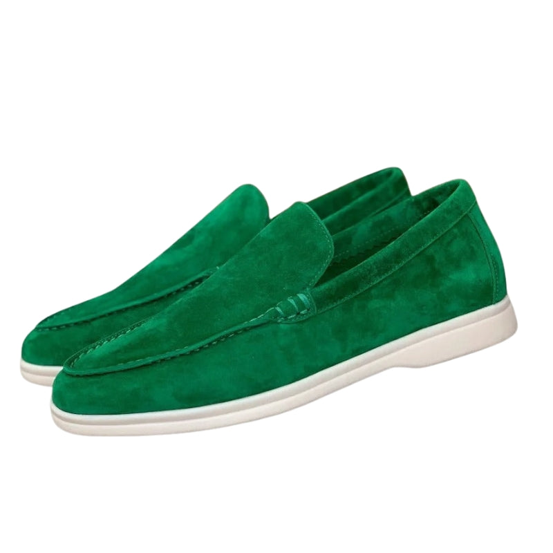 Dave – Klassieke Loafers van Runder Suède met Verfijnde Stiksels en Tijdloze Vorm