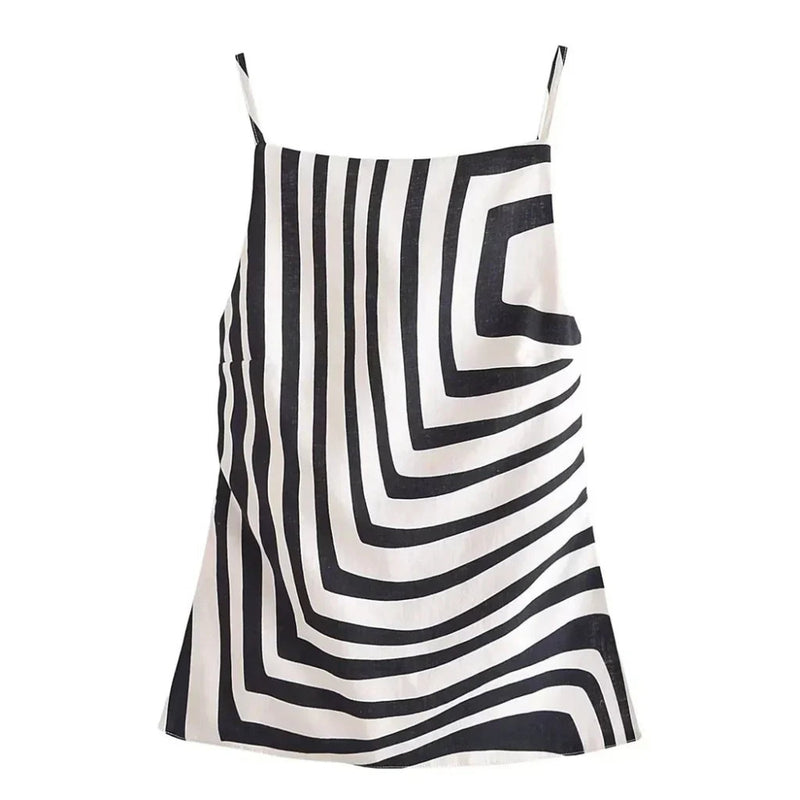 Maliya – Casual top met open rug en verstelbare bandjes