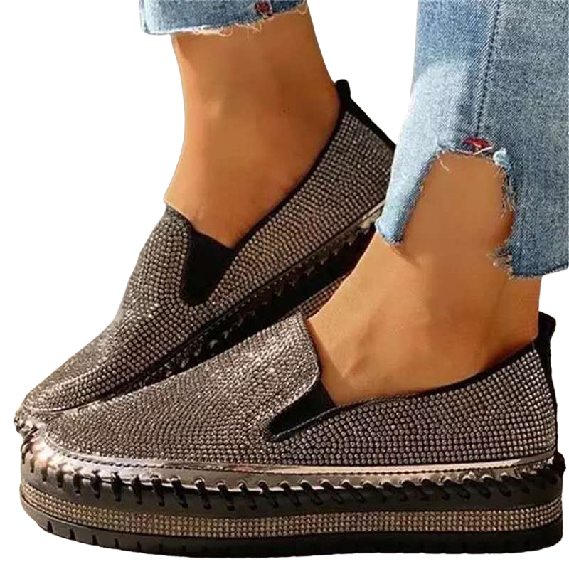 Elise – Antislip Platte Enkel Schoenen met Comfortabele Gewatteerde Binnenzool
