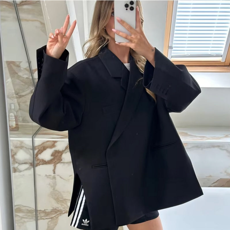 Josephine – Oversized Blazer met Lange Mouwen en Meerdere Zakjes