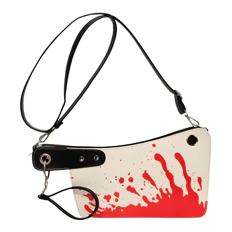 Aurelia – Halloween schoudertas met spetterdesign en verstelbare band