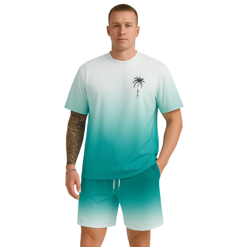 Liam – Set van shirt met korte mouwen en korte broek met printontwerp