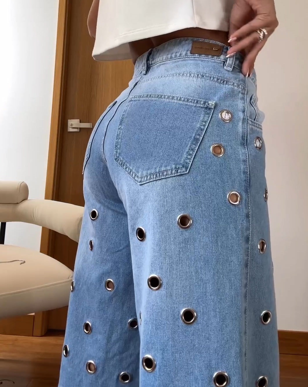 BreezeFit - Loszittende Palazzo Jeans