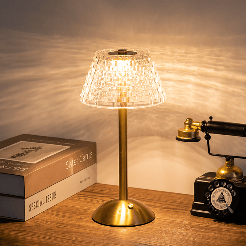 RadiantGlow - Draadloze Vintage Tafellamp voor moeiteloze stijl