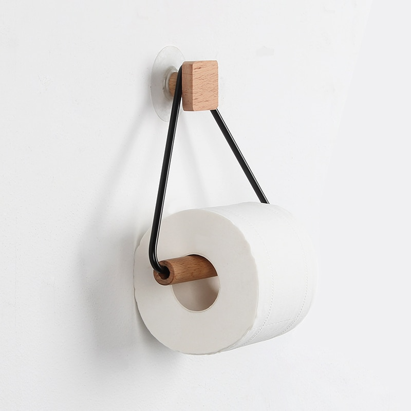 TissueNest - Moderne toiletrolhouder met houten elegantie
