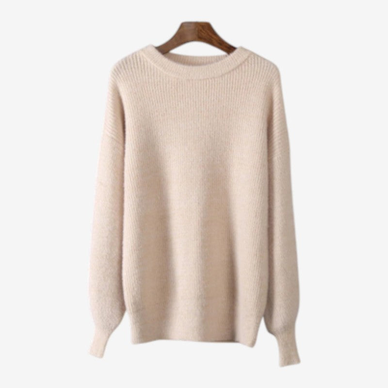 Maya – Oversized Trui met Lange Mouwen en Ronde Hals